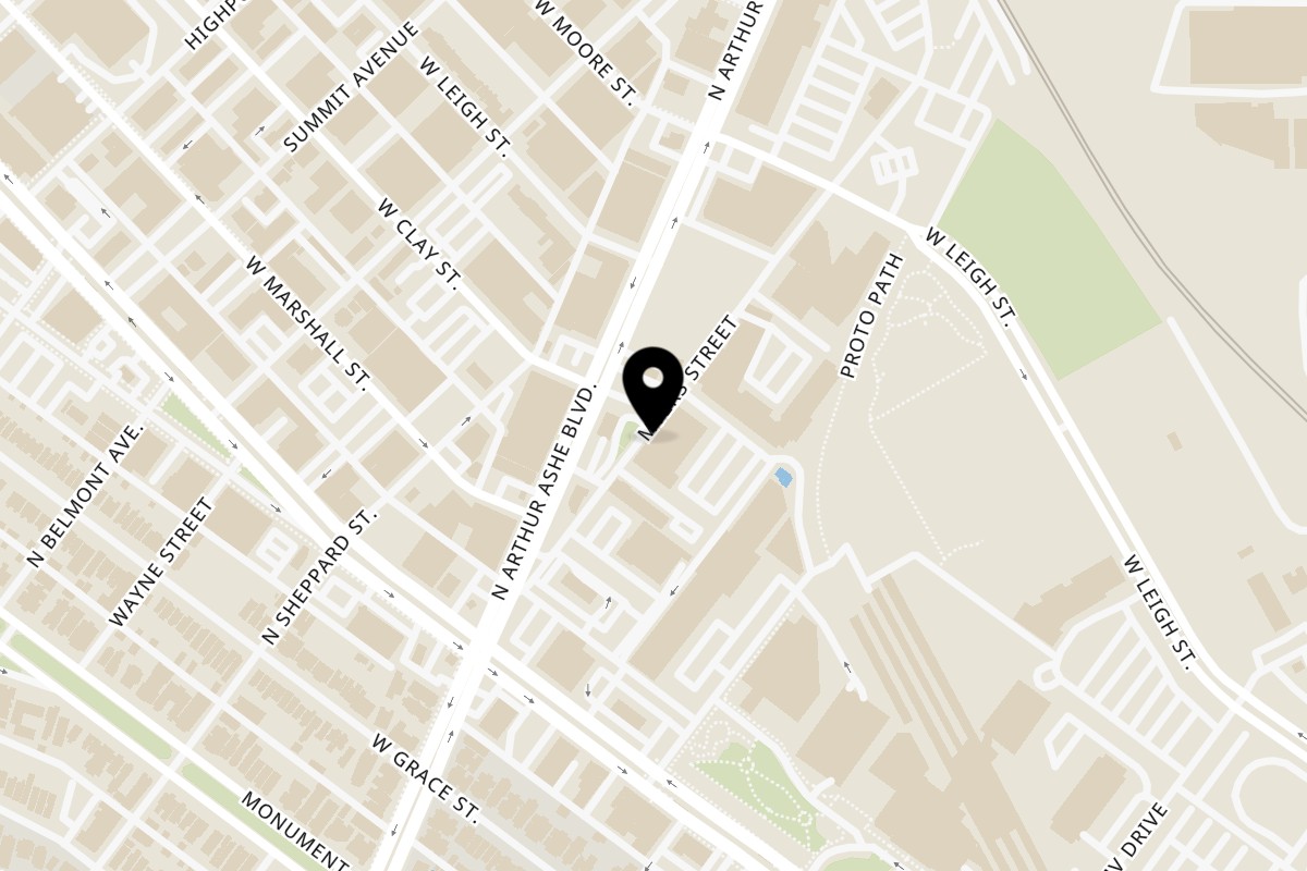 Map showing the location of River City Roll on 939 Myers St in Richmond